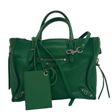 BALENCIAGA Paper Mini 2WAY Shoulder Bag Handbag Green Ladies