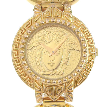 VERSACE Medusa Watch Coin 7008012 Gold Plated Quartz Analog Display Ladies Dial