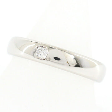 TIFFANY Ring Forever Wedding Band 1P Diamond PT 950 Platinum #11.5 No. 11.5 4mm  & Co. Women's Men's T4176