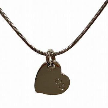 CHRISTIAN DIOR Dior Heart CD Logo Silver Brand Accessories Necklace Ladies