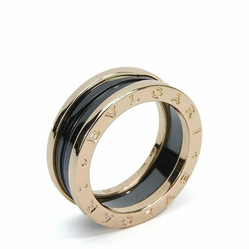 BVLGARI B-zero1 B Zero One Ring 57 750PG K18 Approx. 9.2g Pink Gold Black Ceramic Accessory Men's Women's  jewelry Accessories ring