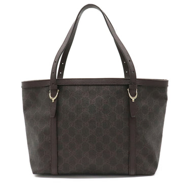Gucci Nice GG Supreme Tote Bag Shoulder Dark Brown 336776