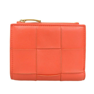 BOTTEGA VENETA Maxi Intrecciato Leather Cassette Bifold Wallet Orange