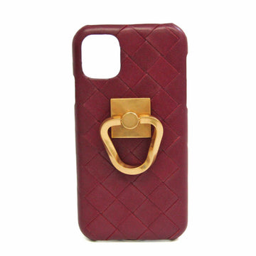 BOTTEGA VENETA Intrecciato Leather Phone Bumper For IPhone 11 Pro Bordeaux