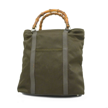 GUCCIAuth  Bamboo Handbag 000 1998 0508 Women's Nylon Canvas Handbag Brown