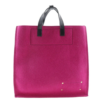 SAINT LAURENT Tote Bag Felt x Leather Pink Ladies