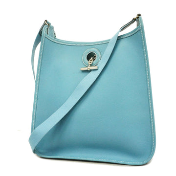 Hermes Vespa Vespa PM I Engraved Women's Epsom Leather Shoulder Bag Blue