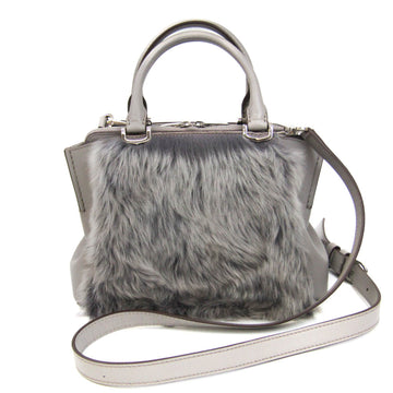 CARTIER C De  Mini CRL1002055 Women's Leather,Fur Handbag,Shoulder Bag Gray
