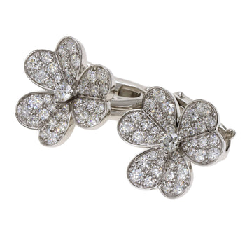 VAN CLEEF & ARPELS Frivole Pave Diamond Earrings 18k White Gold Ladies