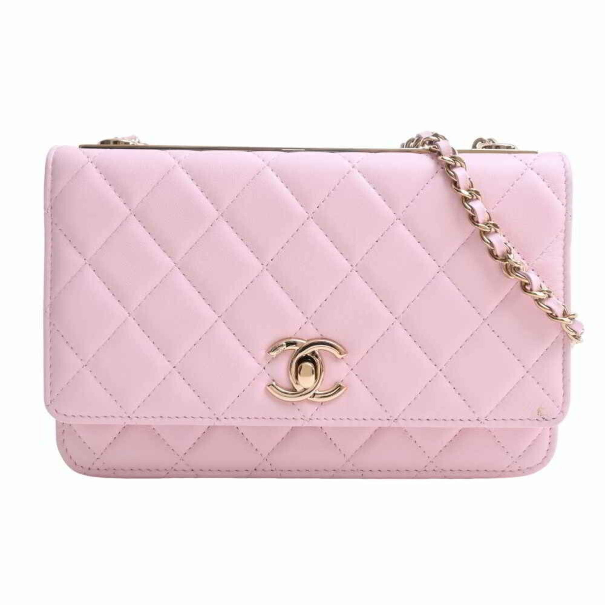Chanel Pink CC Matelasse Lambskin Leather Small Wallet ref.329671