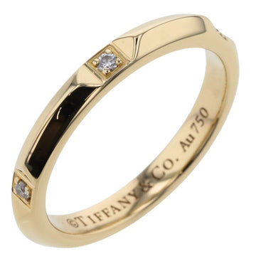 TIFFANY Ring True Band Width approx. 2.5mm 5P K18 Yellow Gold Diamond Size 10 Women's &Co.