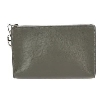 HERMES Zip Angor PM Pouch Second Bag Evercolor Grimeyer Silver Hardware Clutch Chaine d'Ancle B engraved