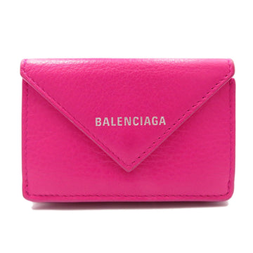 BALENCIAGA 391446 paper bifold wallet leather ladies