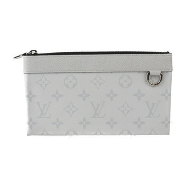 LOUIS VUITTON Pochette Discovery PM Second Bag M30279 Taigarama Antarctica Silver Hardware Pouch Clutch