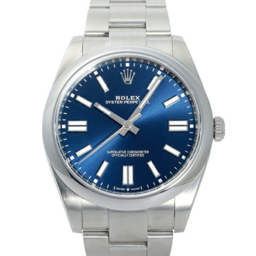 ROLEX Oyster Perpetual 41 124300 Bright Blue Dial Watch Men's
