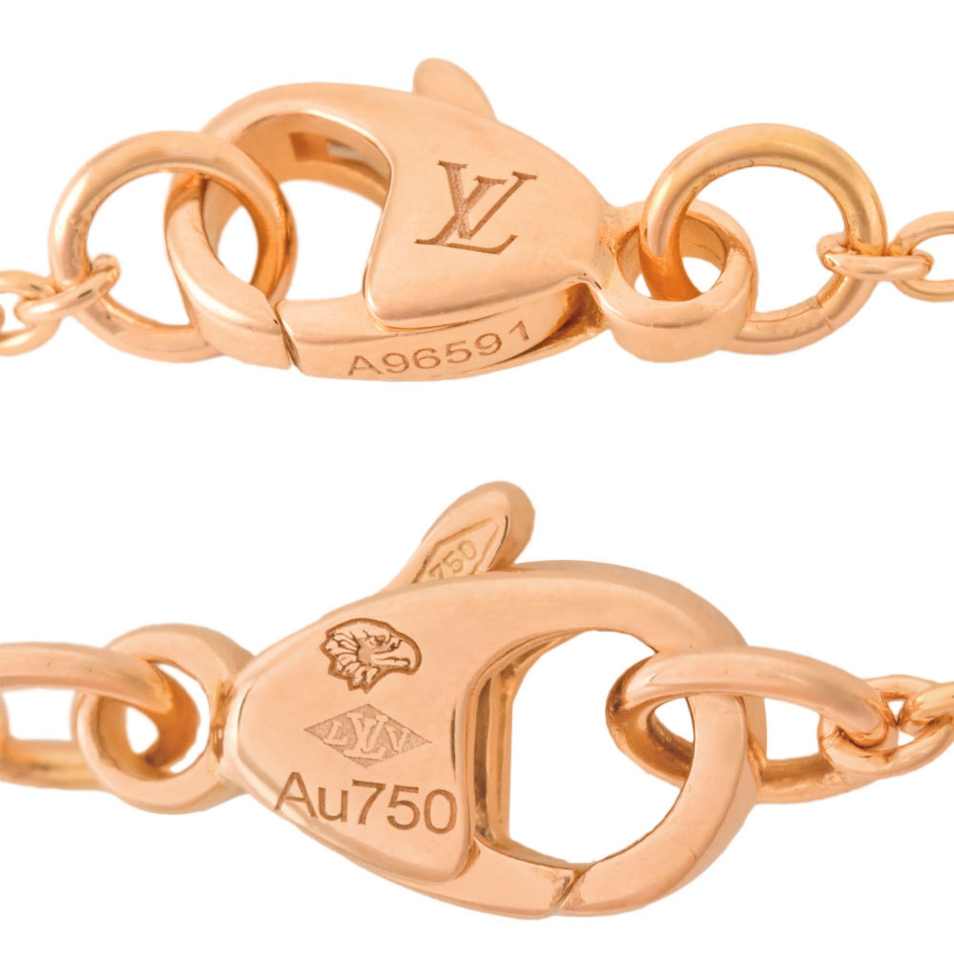Louis Vuitton Medallion Empreinte Necklace Gold Q93823 18K Yellow Gold