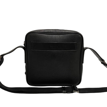 PRADA Triangle Logo Vitello Dino Leather Genuine Mini Shoulder Bag Pochette Sacoche Black 18479