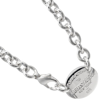 TIFFANY&Co. Return to  & Co. Oval Tag Necklace Choker Silver 925 Approx. 49.84g Women's