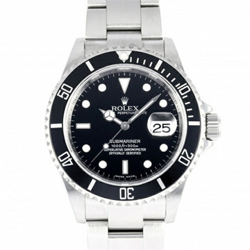 Rolex Submariner Date 16610 black dial watch men