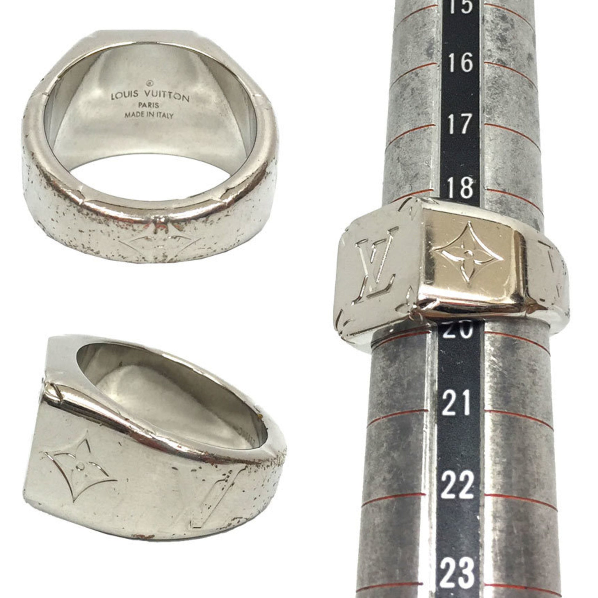 Louis Vuitton Signet Ring Metal Silver 6444352