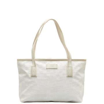 GUCCI GG Implement Handbag Tote Bag 211138 White PVC Leather Women's