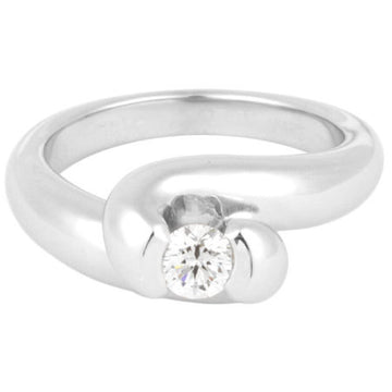 Chaumet Turban Ring Diamond Solitaire K18WG # 11.5