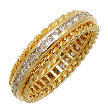 TIFFANY K18YG K18WG Diamond Ladies Ring K18 Yellow Gold