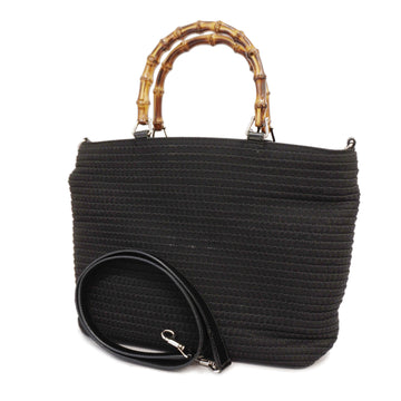 GUCCIAuth  Bamboo Handbags 000 1998 0540 Women's Canvas Handbag Black