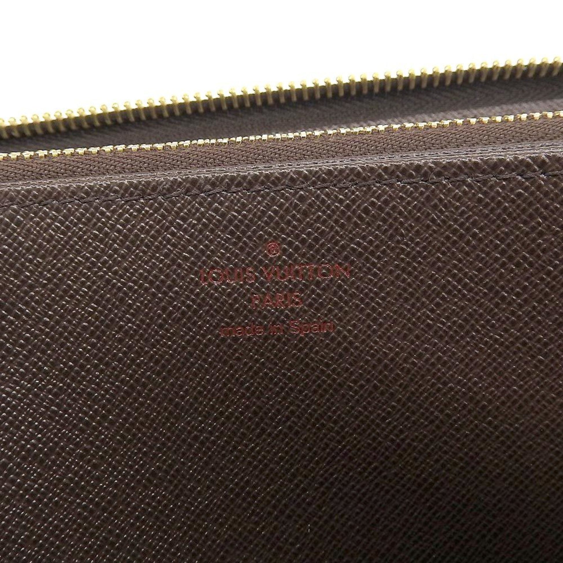 LOUIS VUITTON round zipper Zippy Wallet unisex long wallet N41661 damier  ebene Cloth ref.210013 - Joli Closet