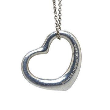 TIFFANY Open Heart Necklace Silver SV925 Women's &Co.