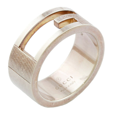 Gucci SV925 Ring G Mark Branded No. 11 # 12 Silver Ladies 925