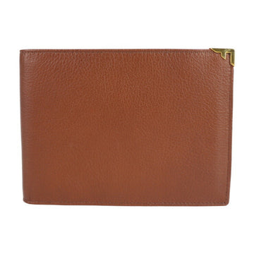 SALVATORE FERRAGAMO folio wallet 22 6020 leather brown