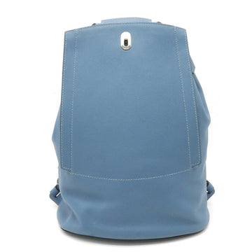HERMES Sac Ad GR24 Rucksack Backpack Shoulder Bag Leather Blue Jean Light C Engraved