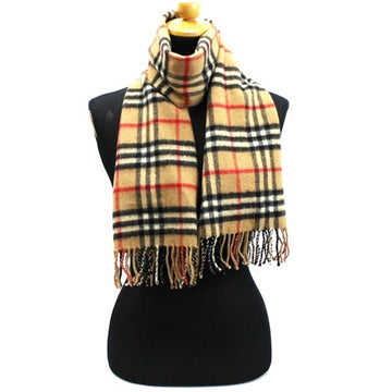 BURBERRY of London cashmere scarf camel × check 144 30 cm S OF LONDON women's men's