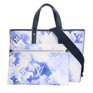 LOUIS VUITTON Weekend Tote PM Water Color Monogram Shoulder Bag PVC M45756 White Women's
