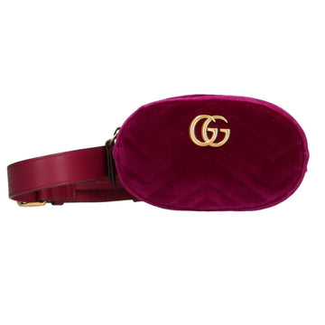 Gucci GG Marmont waist bag velvet purple ladies