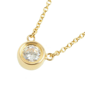 TIFFANY & Co. visor yard necklace K18YG 1P diamond 1 approximately 0.30ct 3.0g