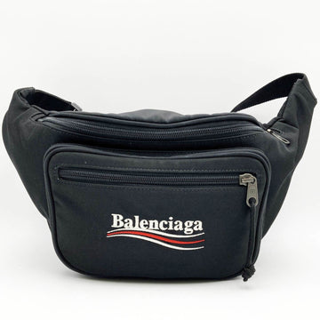 BALENCIAGA body bag shoulder black nylon men's women's fashion brand USED