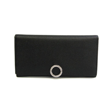 BVLGARI  30412 Men's Leather Long Wallet [bi-fold] Black