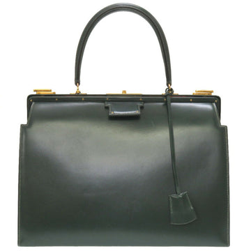 HERMES doctor's bag box calf veil handbag green