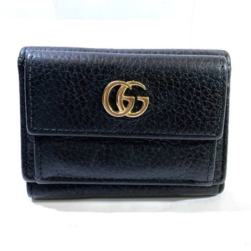 GUCCI 523277 Leather Mini Wallet Trifold Women's
