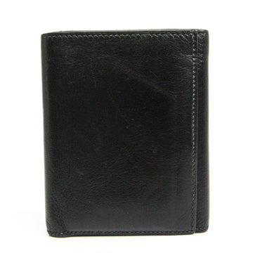 Hermes Unisex Evergrain Leather Wallet (tri-fold) Black