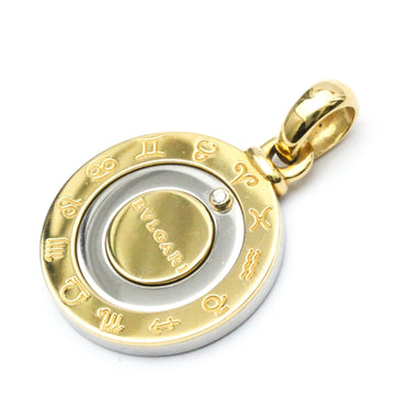 BVLGARI Horoscope Charm Stainless Steel,Yellow Gold [18K] Diamond Men,Women Fashion Pendant Necklace
