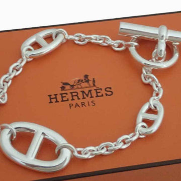 HERMES Bracelet Shane Dunkle Silver Ag925 Women's Men's