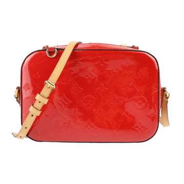 LOUIS VUITTON Santa Moni Shoulder Bag M90368 Monogram Vernis Leather Sleaze Red Gold Hardware Vuitton