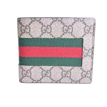 Gucci GG Supreme Sherry Bifold Wallet Beige PVC