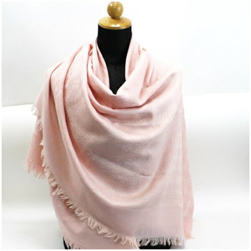 TORY BURCH Large Stole Shawl Wool x Silk Pink  Women's