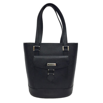 BURBERRY tote bag leather black ladies aq6098