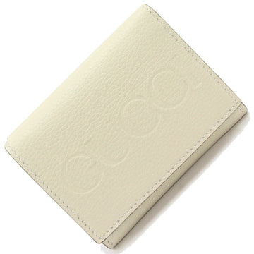 GUCCI trifold wallet daily limited 731694 ivory leather compact double-sided ladies