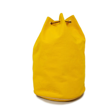 HERMESAuth  Polochon Mimil Poroshon Mimir GM Women's Canvas Shoulder Bag Yellow